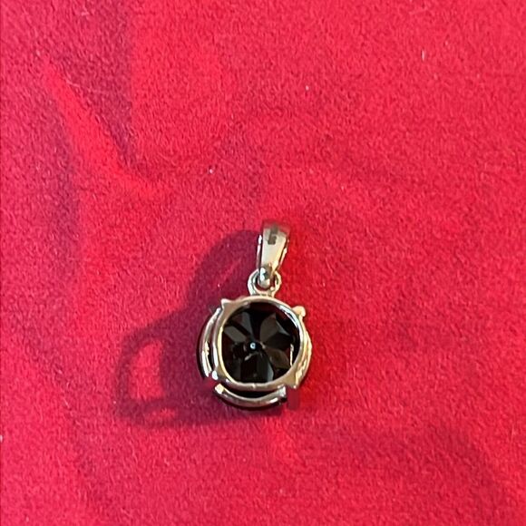 Thai Black Spinel Solitaire Ring and Pendant in Stainless Steel 9.10 ctw - Picture 12 of 14